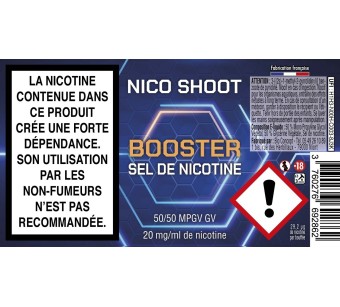 Lot de 30 boosters sel de nicotine Nico Shoot® pour base DIY eliquide
