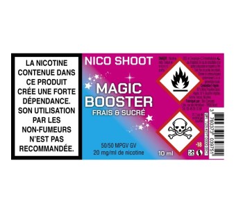 Lot de 10 Nico Shoot® Magic Booster Frais Sucré pour DIY e liquide